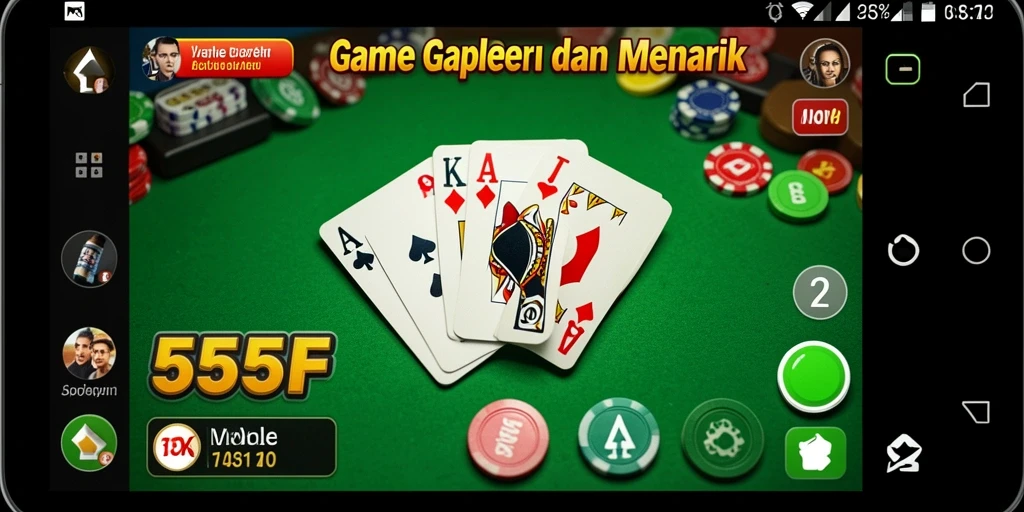 Tampilan gameplay Gaple yang seru dan interaktif di 555F.