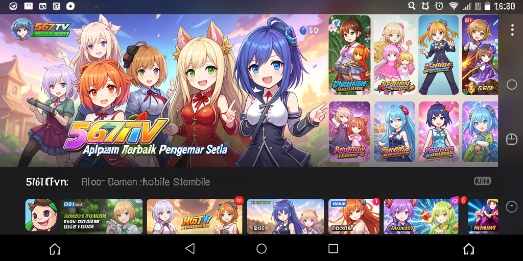 Screenshot dari gameplay 567TV menampilkan pilihan Anime yang kaya.