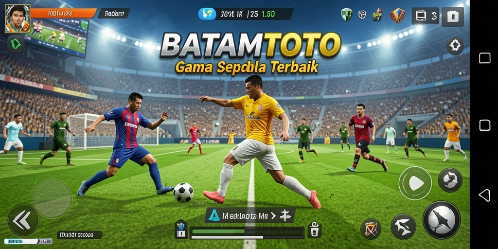 Tampilan gameplay sepenuh lapangan dalam BATAMTOTO.