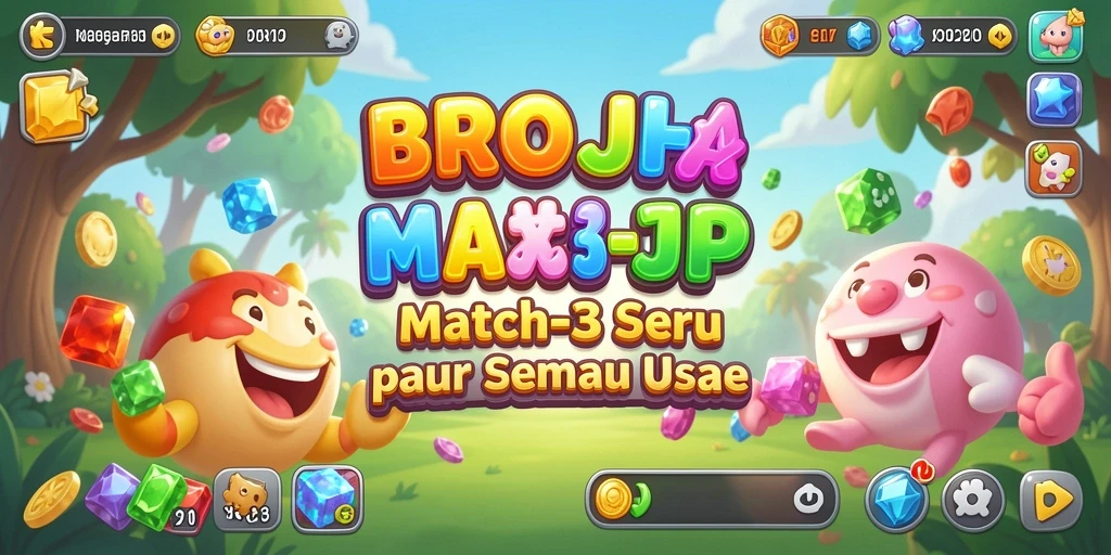 Tampilan gameplay BROJP yang seru dan penuh warna.