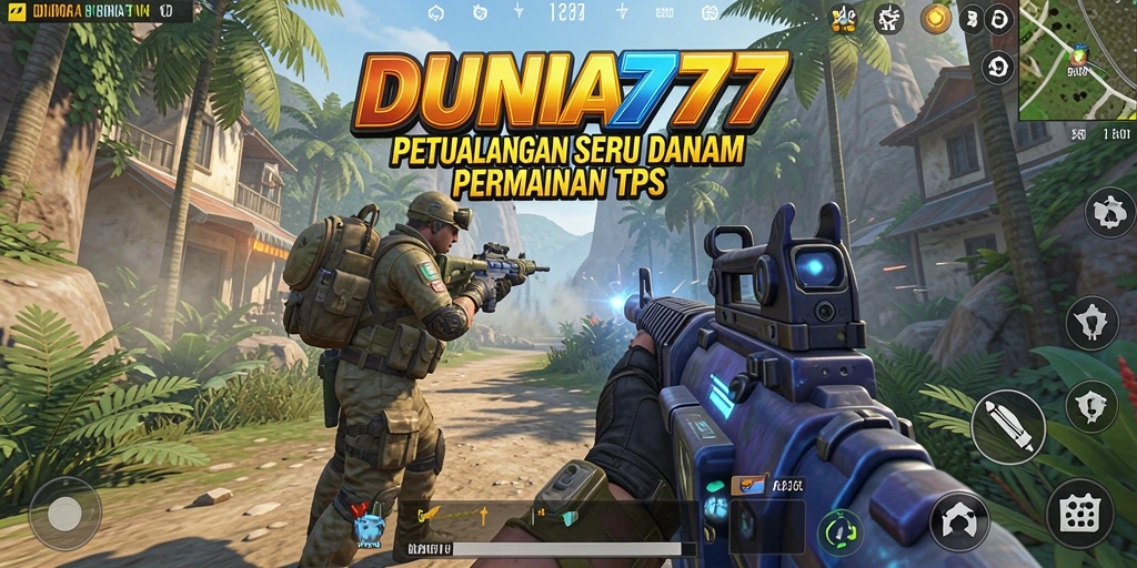Tangkapan layar DUNIA777 menampilkan gameplay seru dalam TPS.
