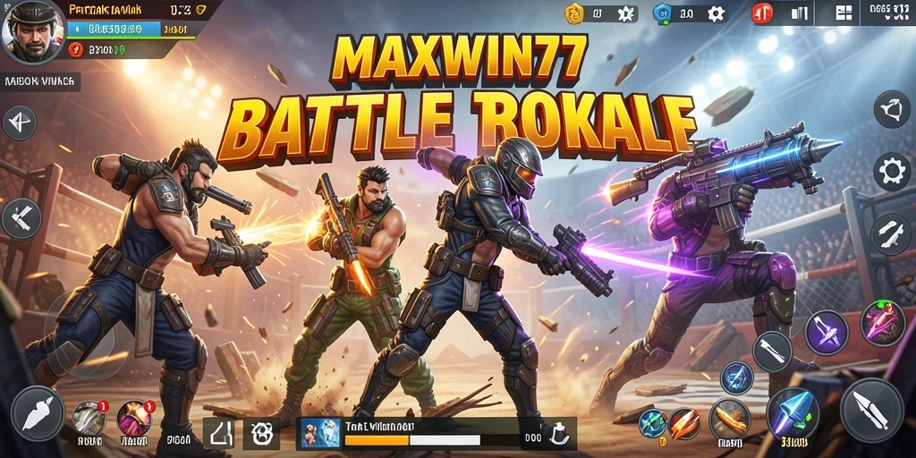 Gameplay seru battle royale dengan pertempuran intens.