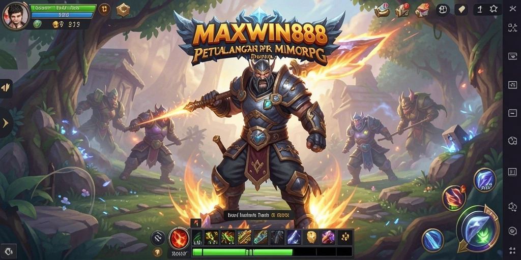 Tampilan gameplay menarik dari MAXWIN88 dalam petualangan MMORPG.