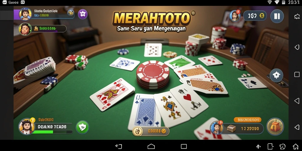 Tampilan gameplay menarik dari MERAHTOTO dengan kartu Gaple.