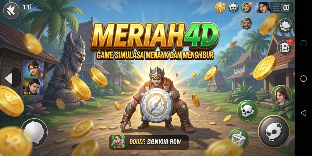 Tangkapan layar gameplay MERIAH4D yang memikat dan penuh warna.