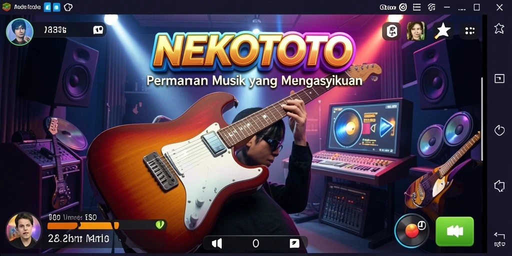 Tampilan gameplay menarik dari NEKOTOTO dengan beragam lagu.