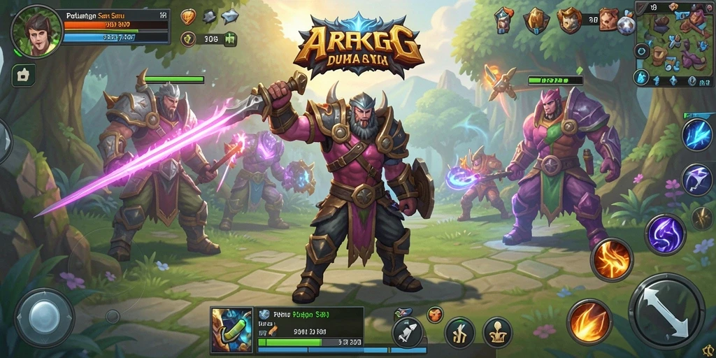 Tangkapan layar dari pertempuran spektakuler dalam game ARPG PRG007.