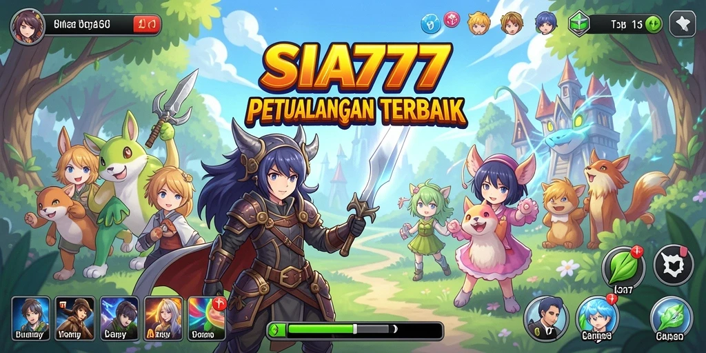 Tampilan gameplay SIA777 dengan karakter anime yang menawan.