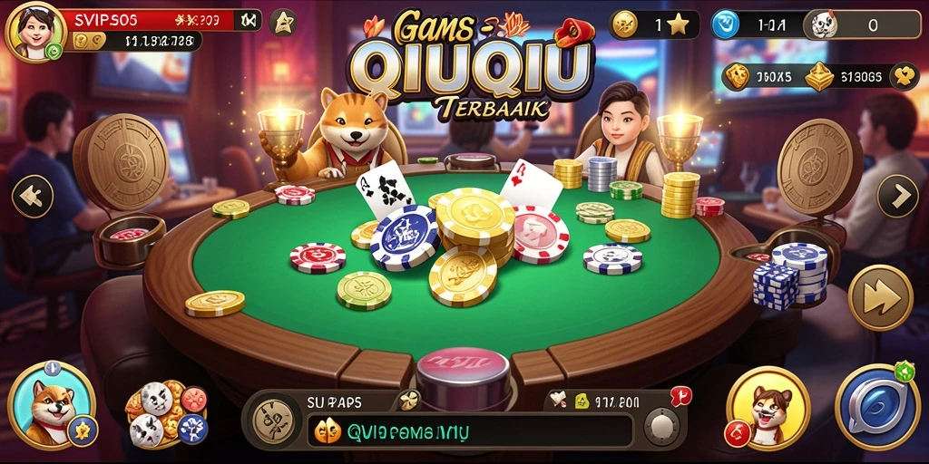 Screenshot SVIP5 menunjukkan pemain sedang menikmati permainan QiuQiu.