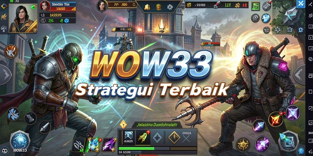 Screenshot gameplay WOW33 menampilkan pertempuran strategis yang intens.
